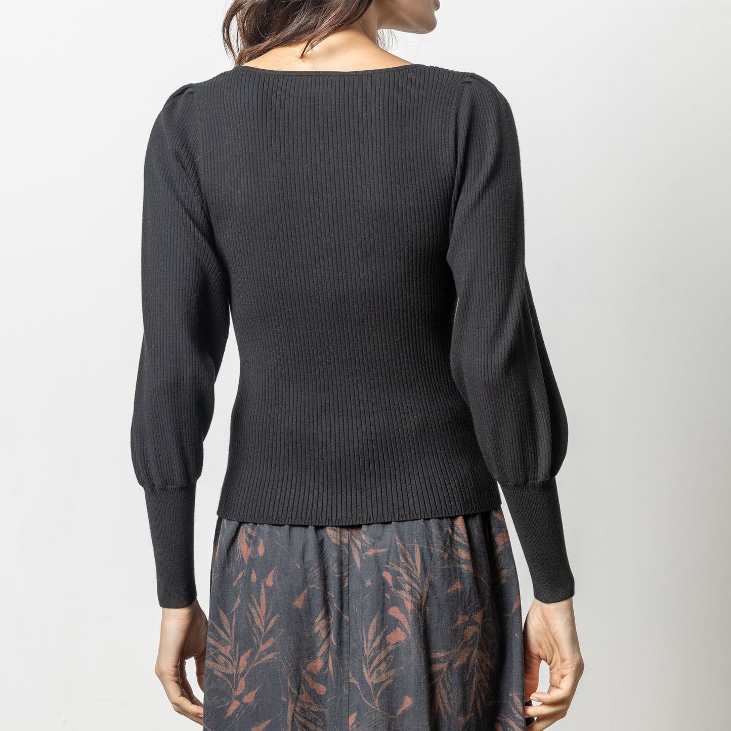 LILLA P FULL SLEEVE SQUARE NECK SWEATER