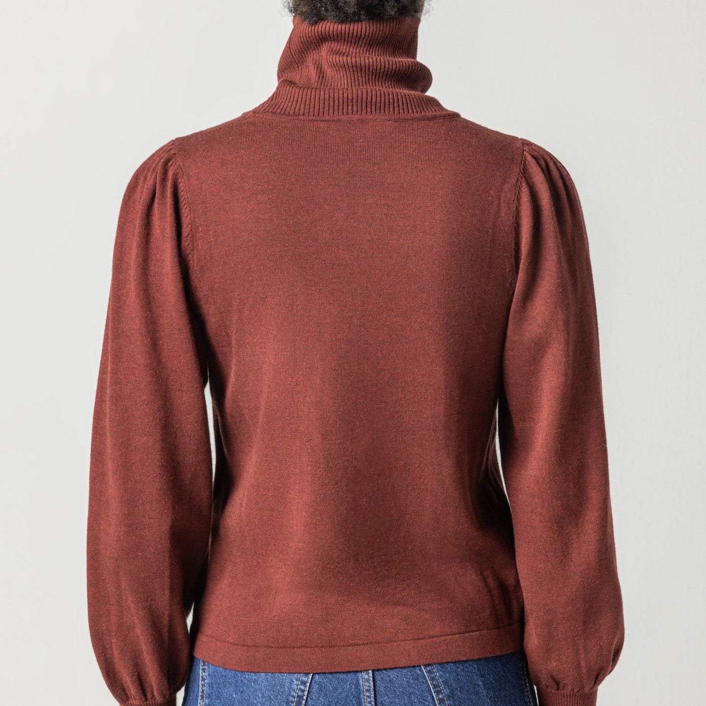 LILLA P PUFF SLEEVE TURTLENECK