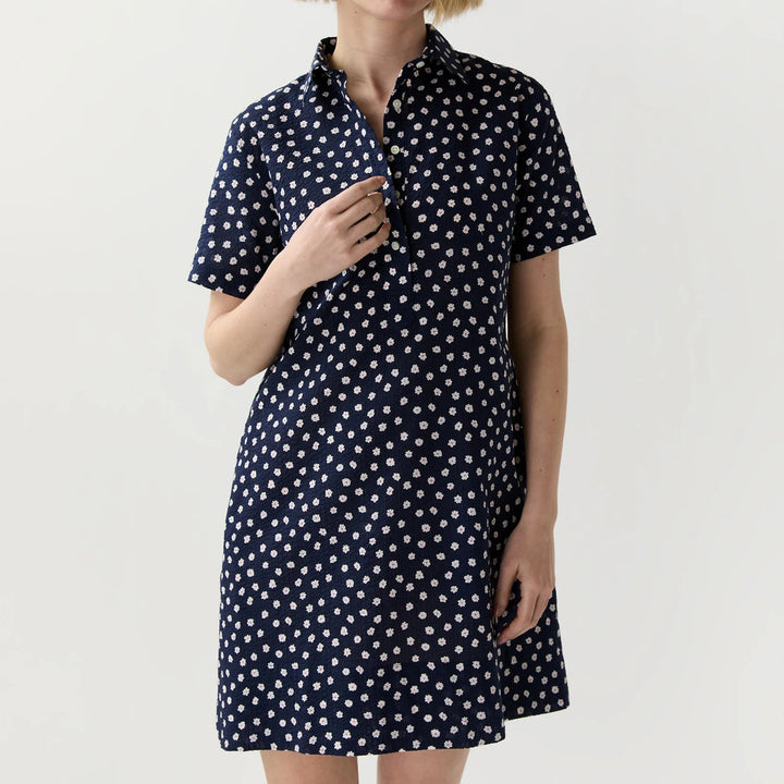 ANN MASHBURN SHORT SLEEVE POPOVER DRESS