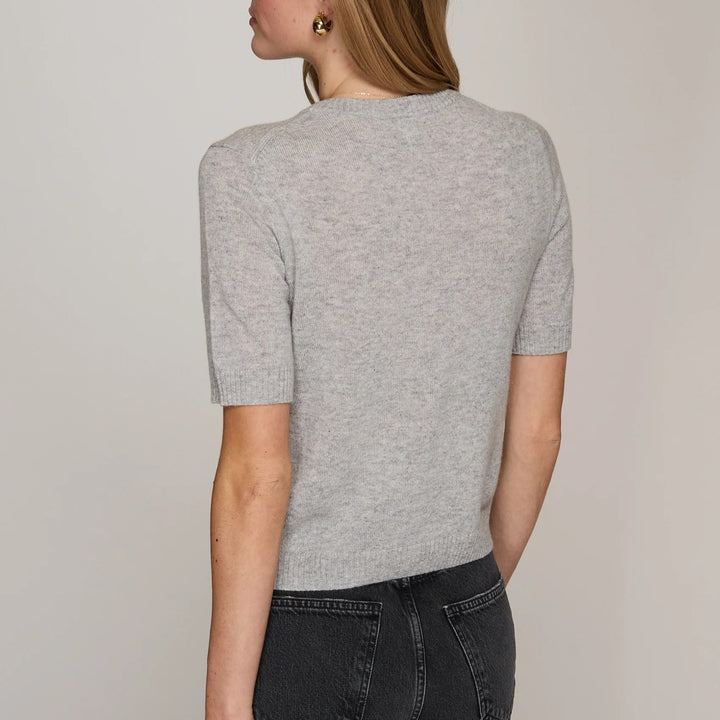 AUTUMN CASHMERE CROPPED SHORT SLEEVE CREWNECK