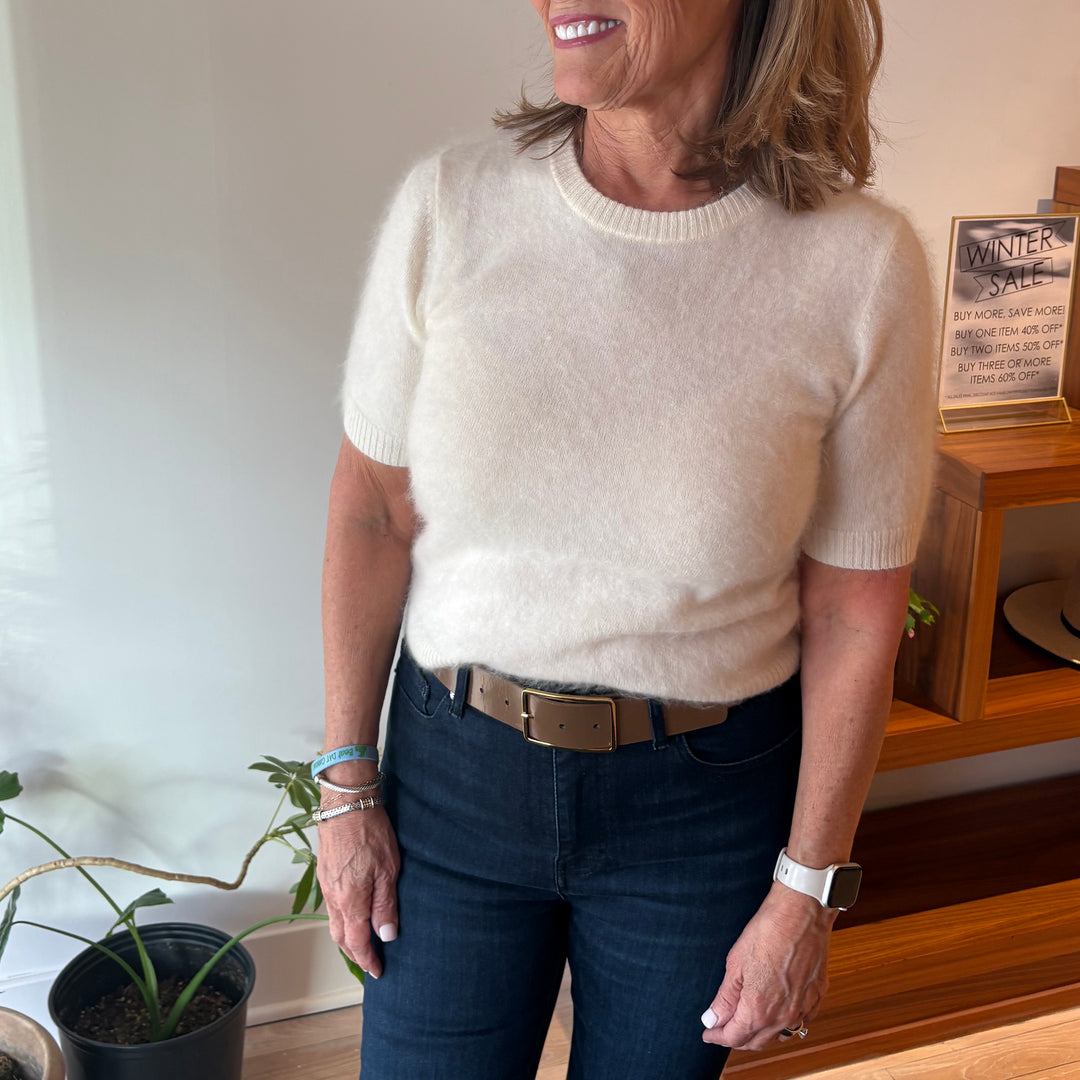 AUTUMN CASHMERE CROPPED SHORT SLEEVE CREW