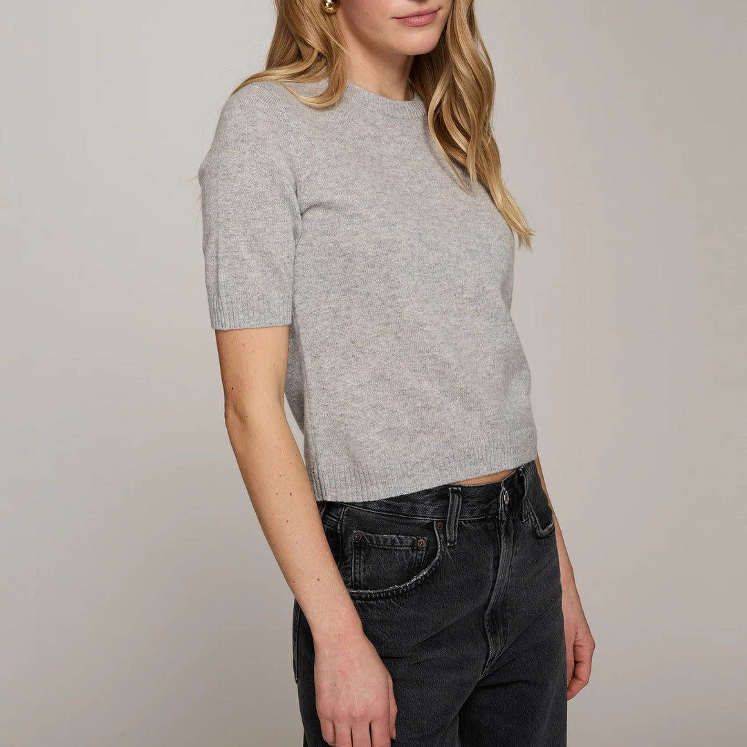 AUTUMN CASHMERE CROPPED SHORT SLEEVE CREWNECK