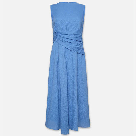 FRAME RUCHED SLEEVELESS DRESS