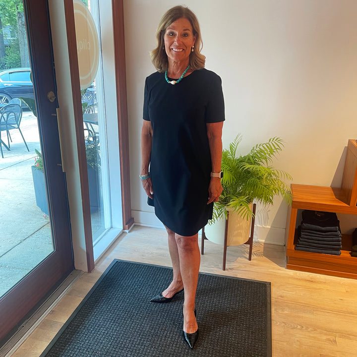 HARRIS WHARF LONDON TECH ALINE DRESS