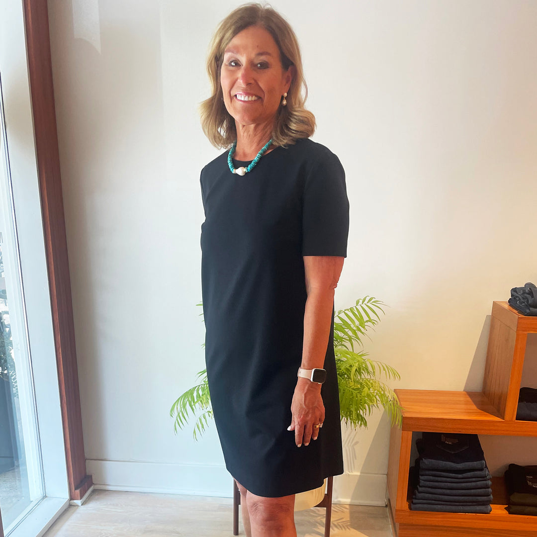 HARRIS WHARF LONDON TECH ALINE DRESS