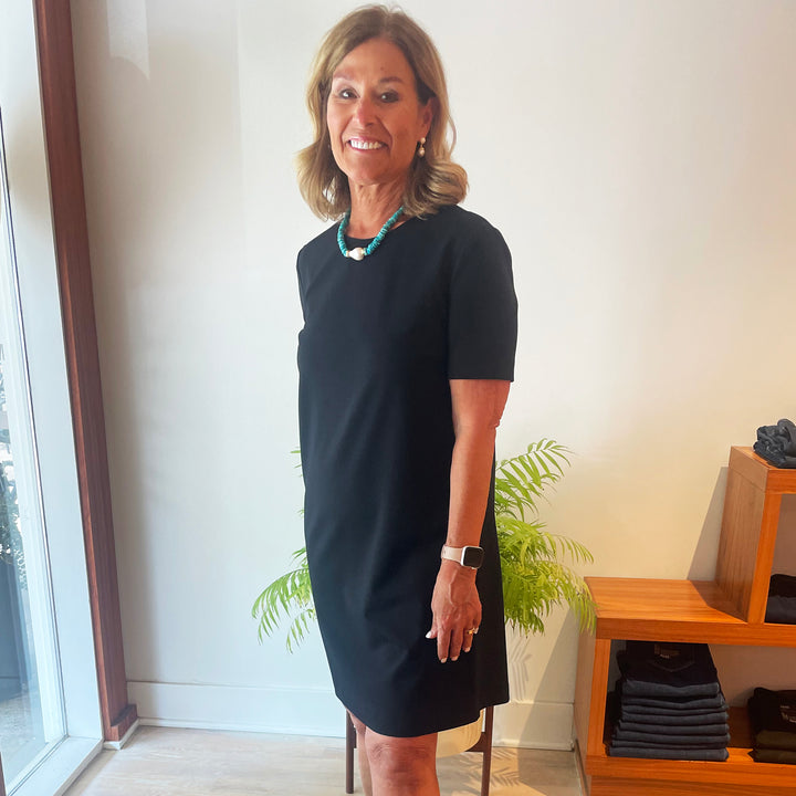 HARRIS WHARF LONDON TECH ALINE DRESS