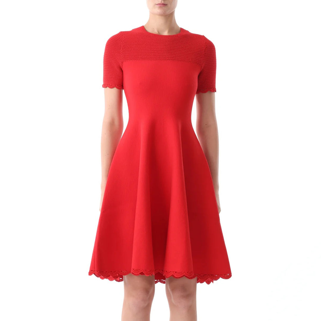 jason wu red dress CRUSHED SATIN V-NECK MINI DRESS Jason Wu Studio