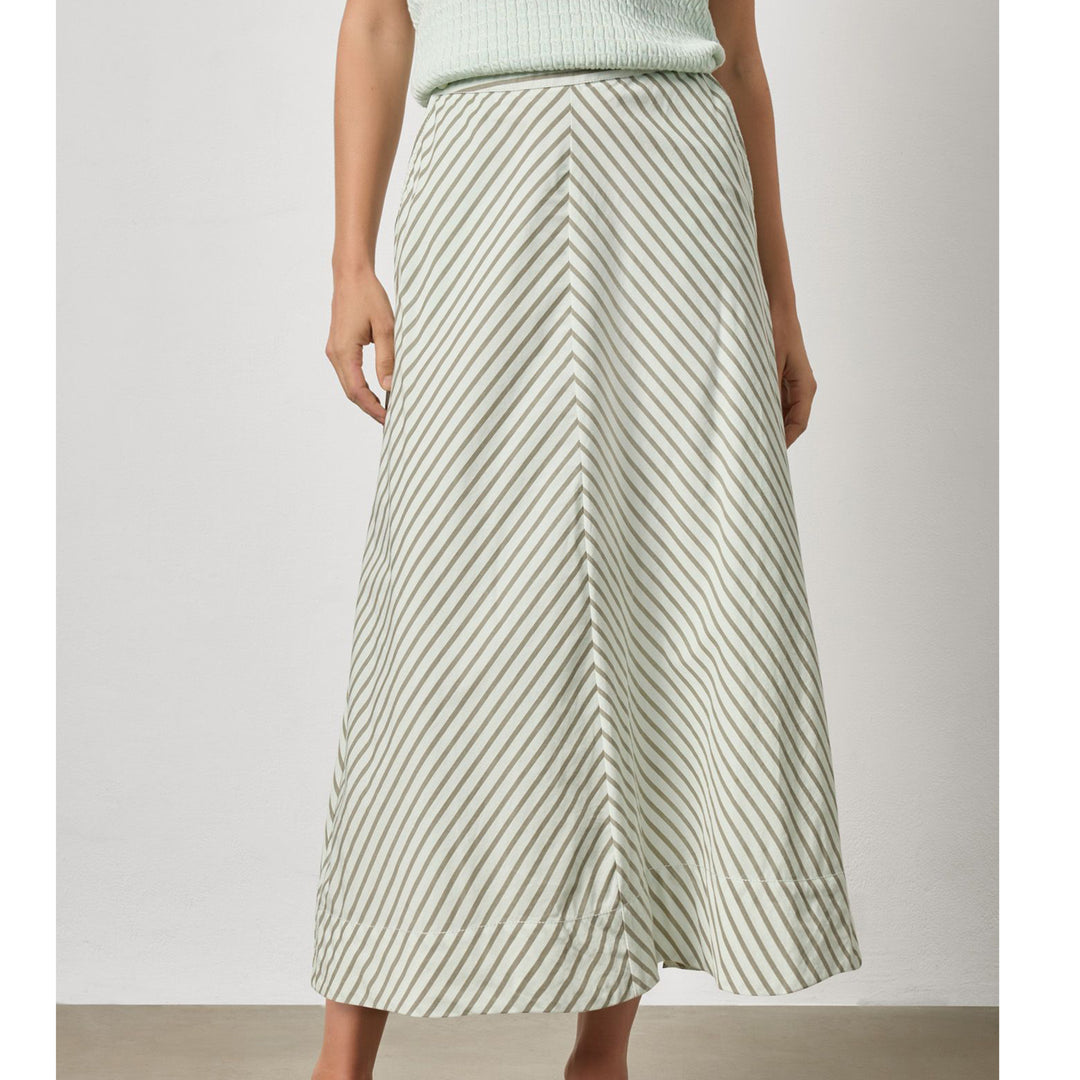 LILLA P STRIPE MAXI SKIRT