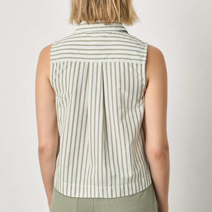 LILLA P STRIPE SLEEVELESS SHIRT