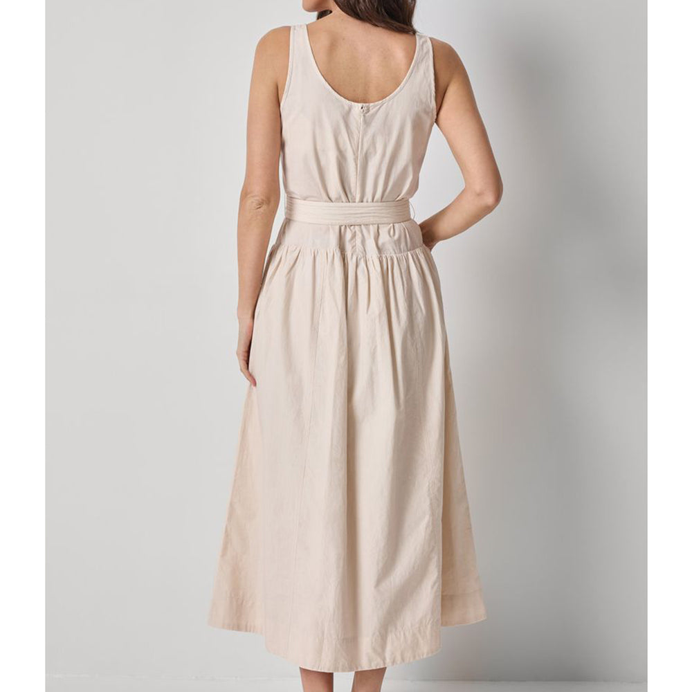 LILLA P POPLIN MAXI YOKE DRESS