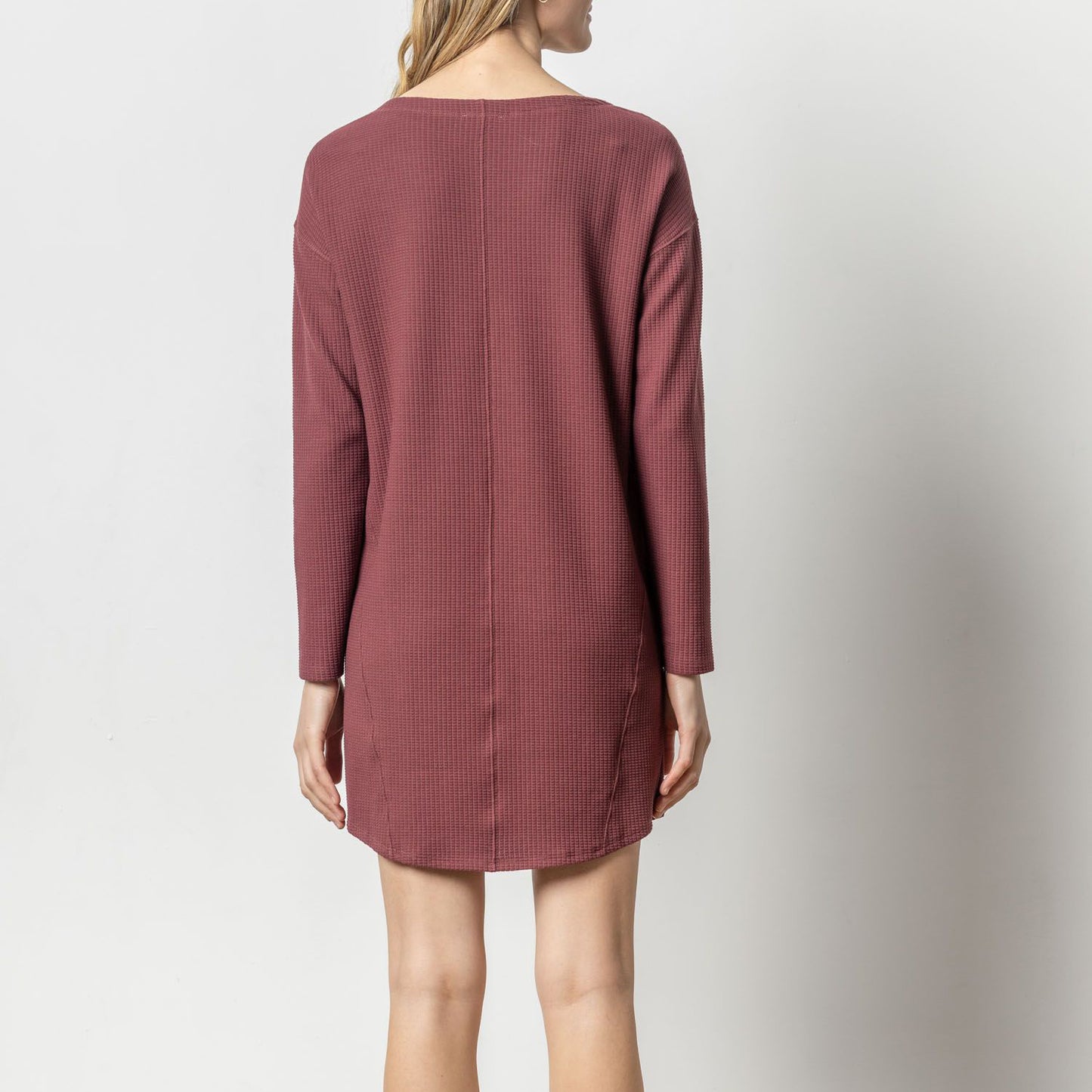 LILLA P SEAMED BOATNECK DRESS