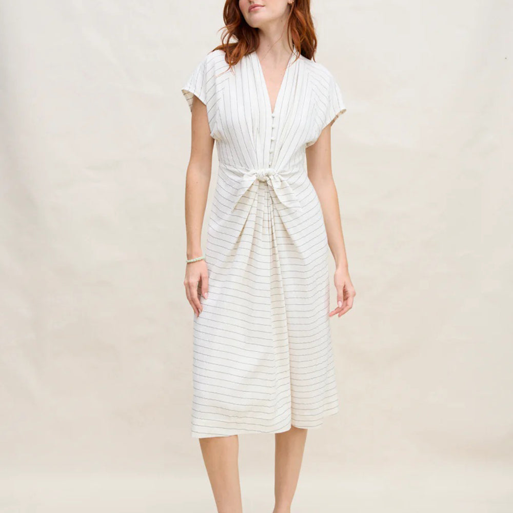 MARGARET O'LEARY LILY TIE FRONT DRESS