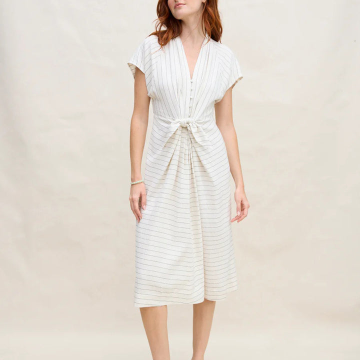 MARGARET O'LEARY LILY TIE FRONT DRESS