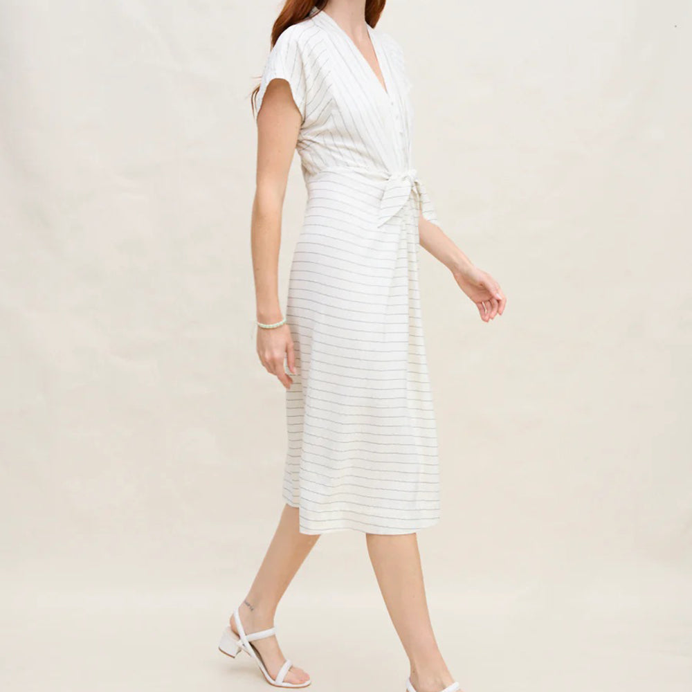 MARGARET O'LEARY LILY TIE FRONT DRESS