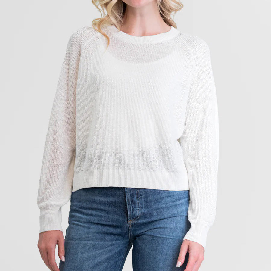 MARGARET O'LEARY RIB LINEN PULLOVER