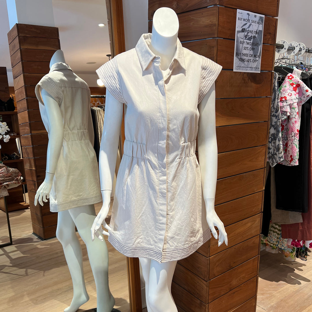 NEVER A WALLFLOWER EPAULET SHORT DRESS