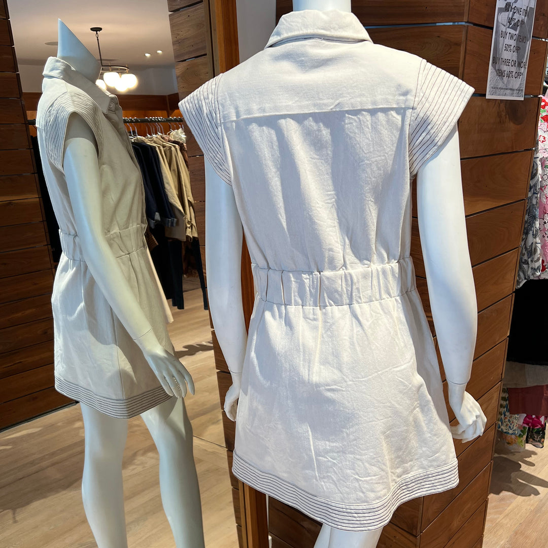 NEVER A WALLFLOWER EPAULET SHORT DRESS