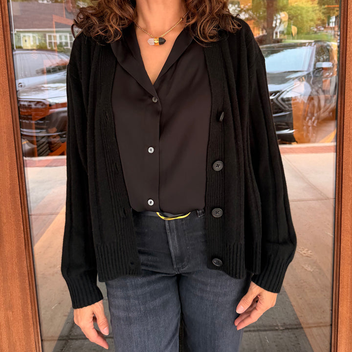 REPEAT WOOL/CASHMERE CARDIGAN