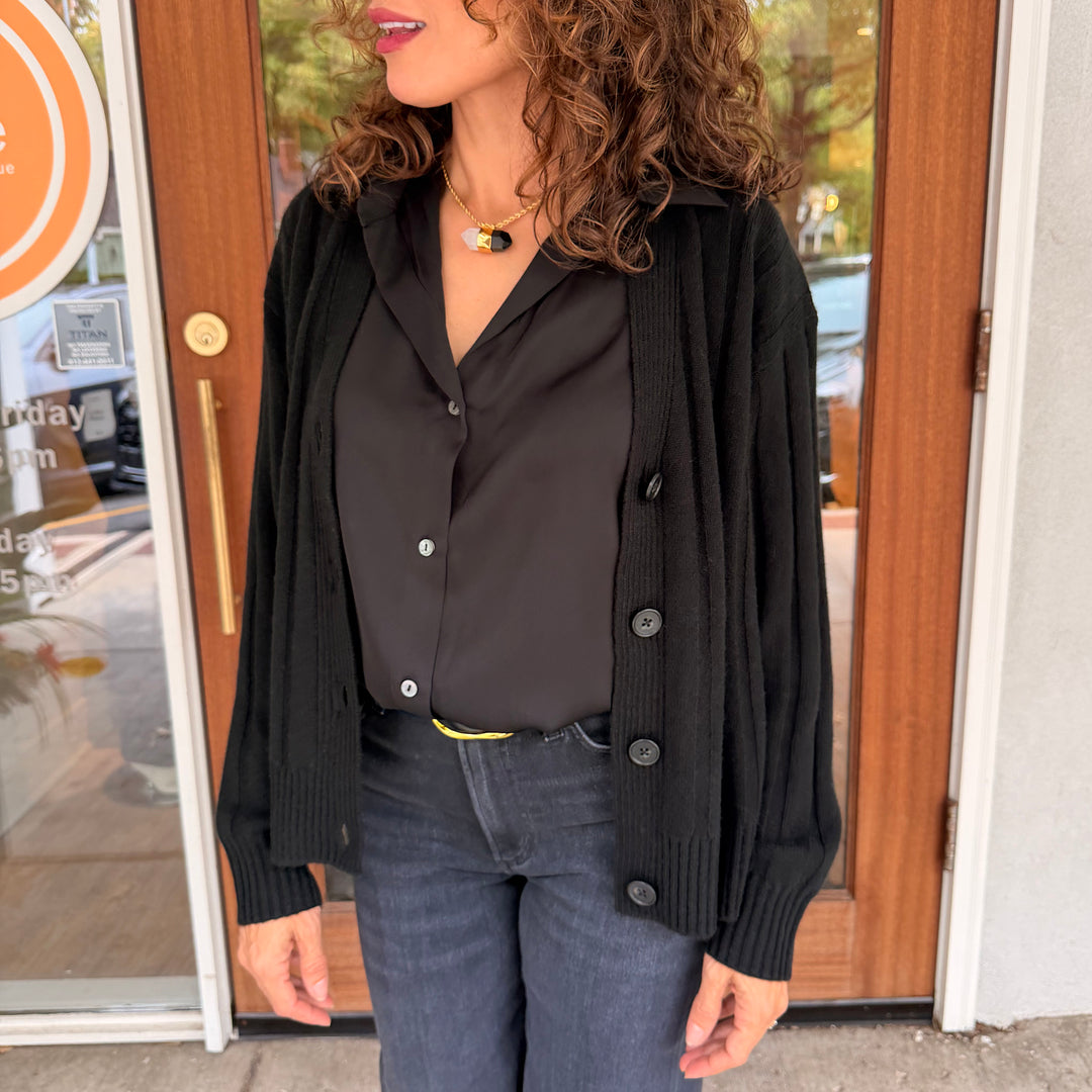 REPEAT WOOL/CASHMERE CARDIGAN