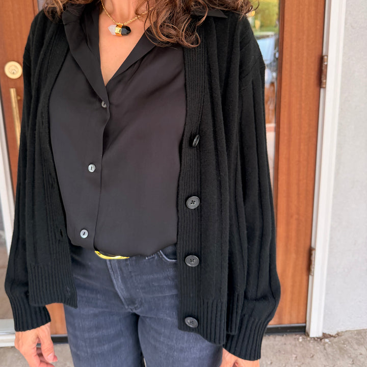 REPEAT WOOL/CASHMERE CARDIGAN