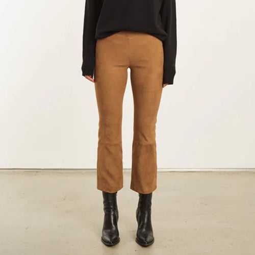 SPRWMN SUEDE CROP FLARE