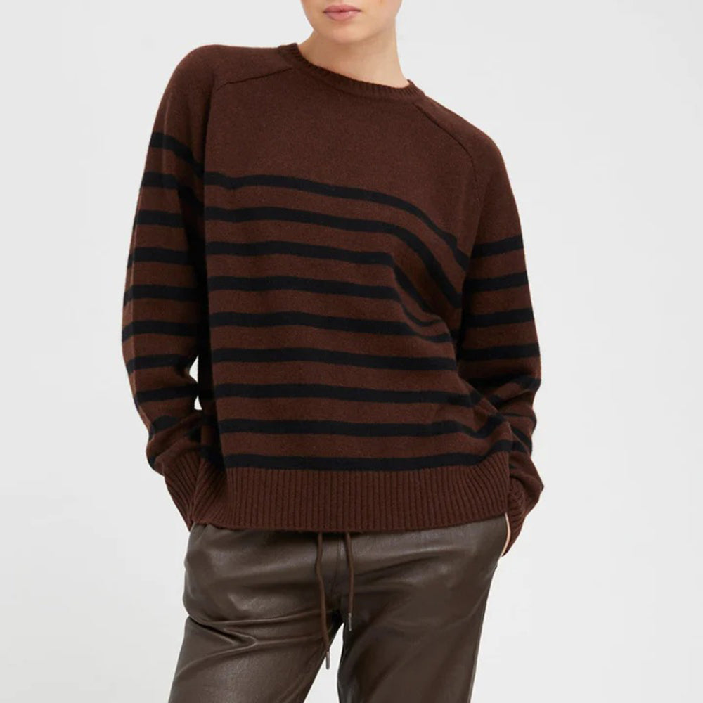 SPRWMN STRIPE CREWNECK SWEATER