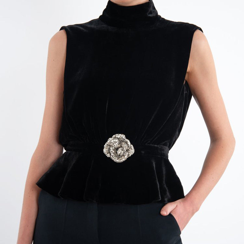 SALONI FLEUR VELVET TOP