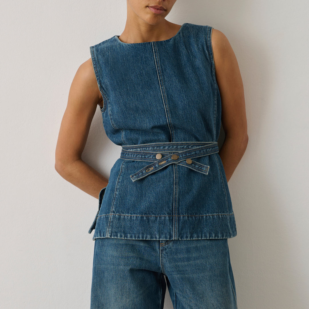 SOEUR CHANCE DENIM TOP
