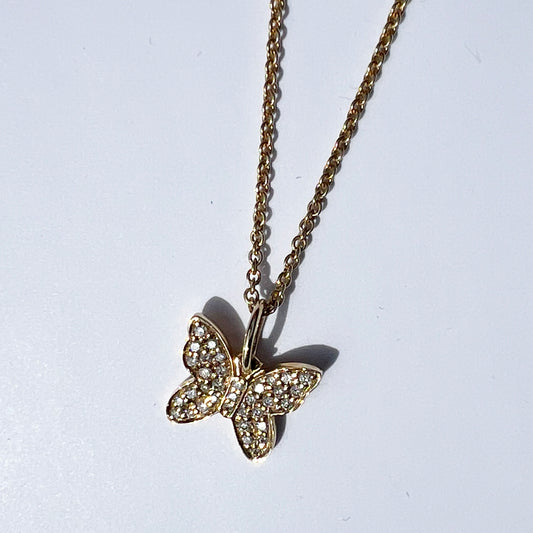 SYDNY EVAN SMALL BUTTERFLY CHARM NECKLACE