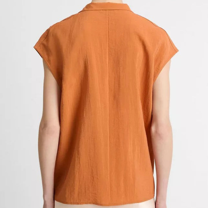 VINCE CAP SLEEVE BLOUSE
