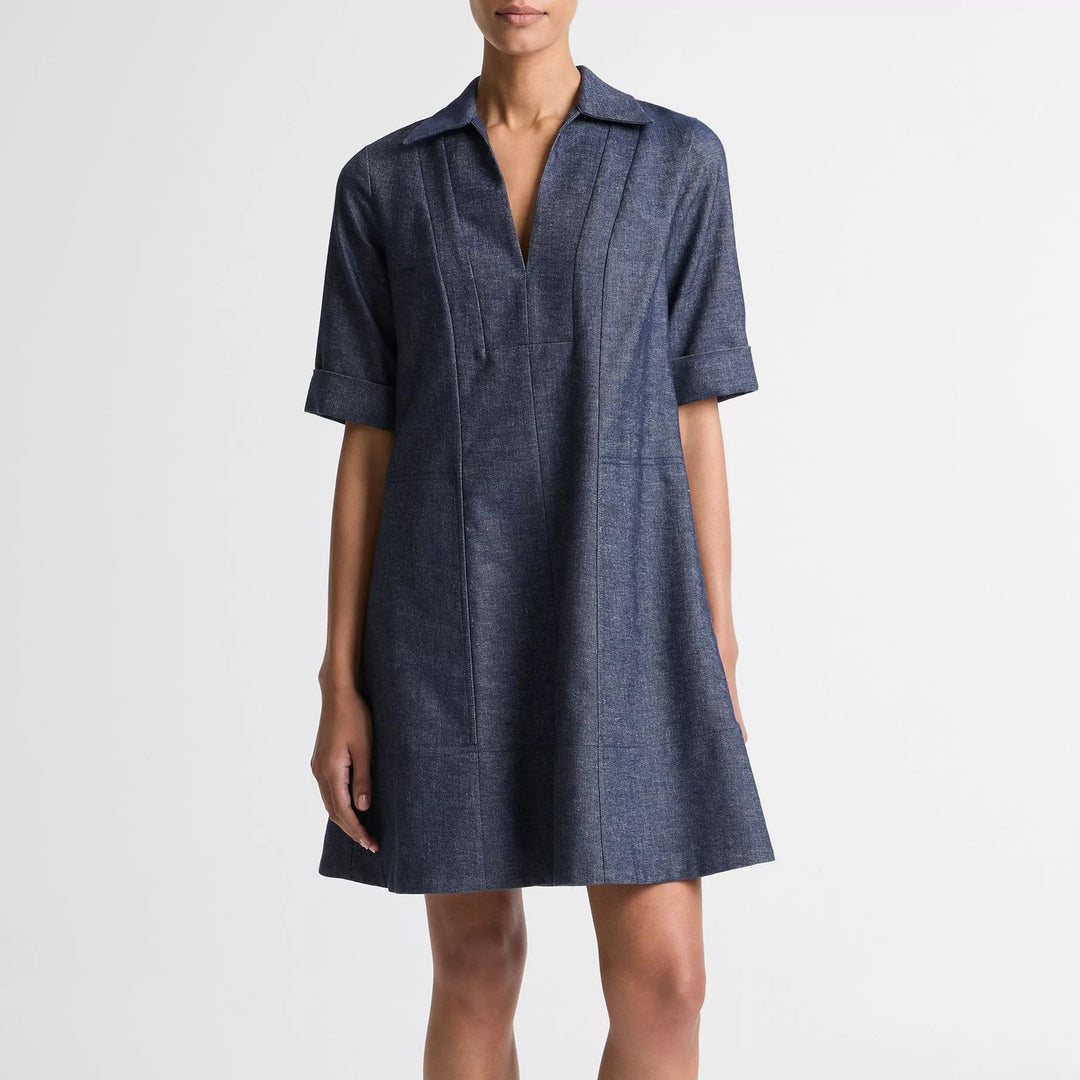 VINCE ALINE SHORT SLEEVE DRESS
