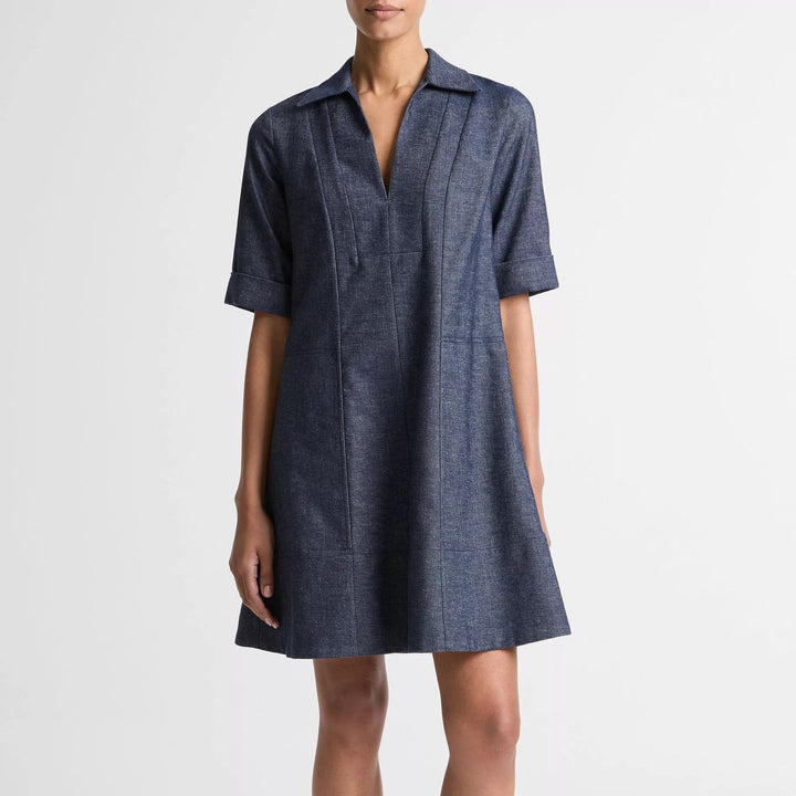 VINCE ALINE SHORT SLEEVE DRESS