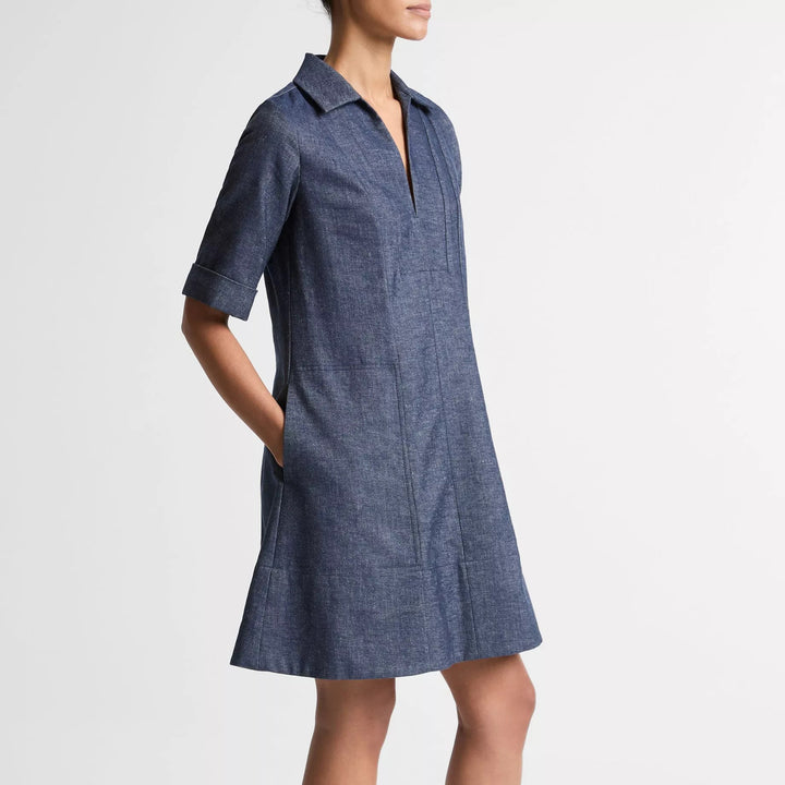 VINCE ALINE SHORT SLEEVE DRESS
