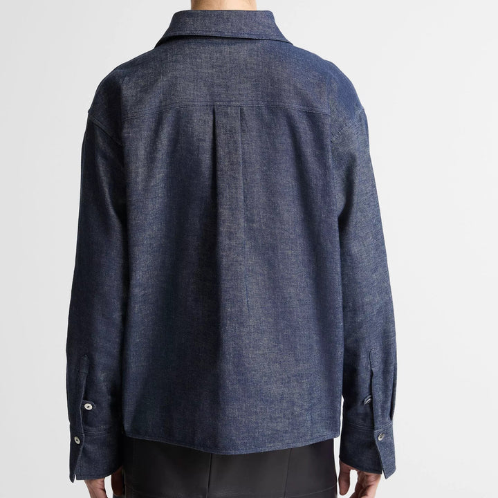 VINCE CROPPED LONG SLEEVE SHIRT
