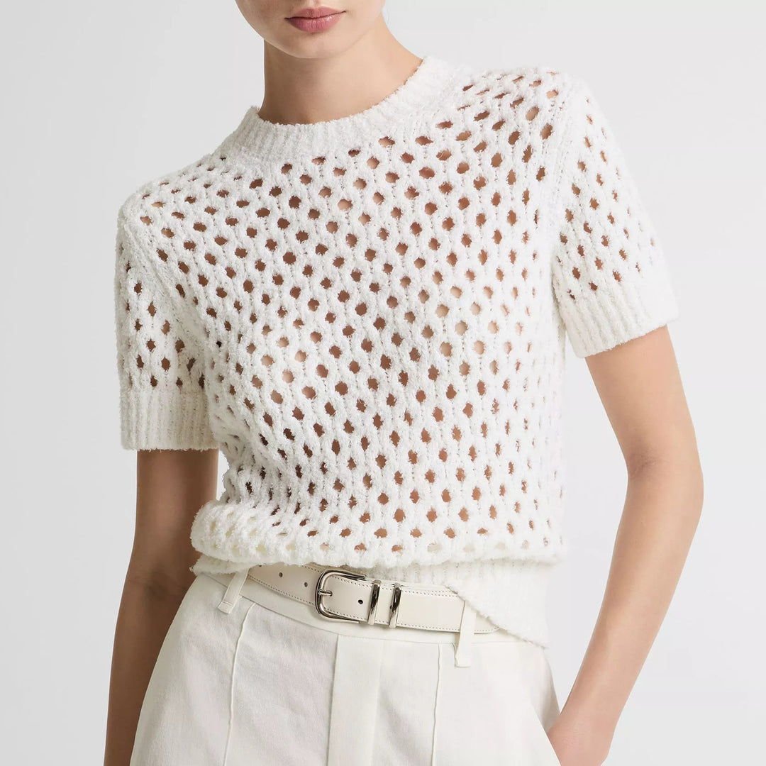 VINCE HONEYCOMB BOXY TEE