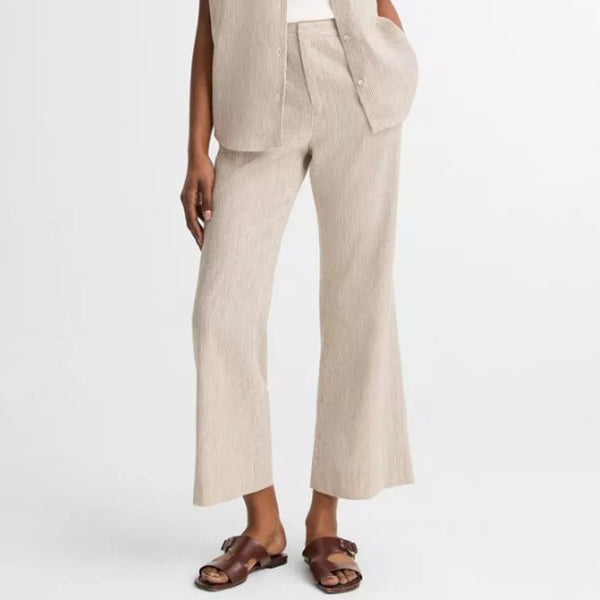 VINCE STRIPE CROP FLARE