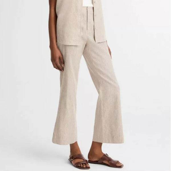 VINCE STRIPE CROP FLARE