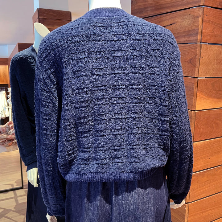 WHITE & WARREN BOUCLE CARDIGAN
