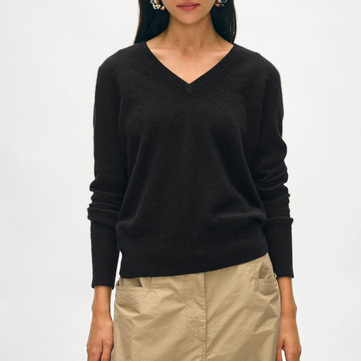 WHITE & WARREN CASHMERE V-NECK