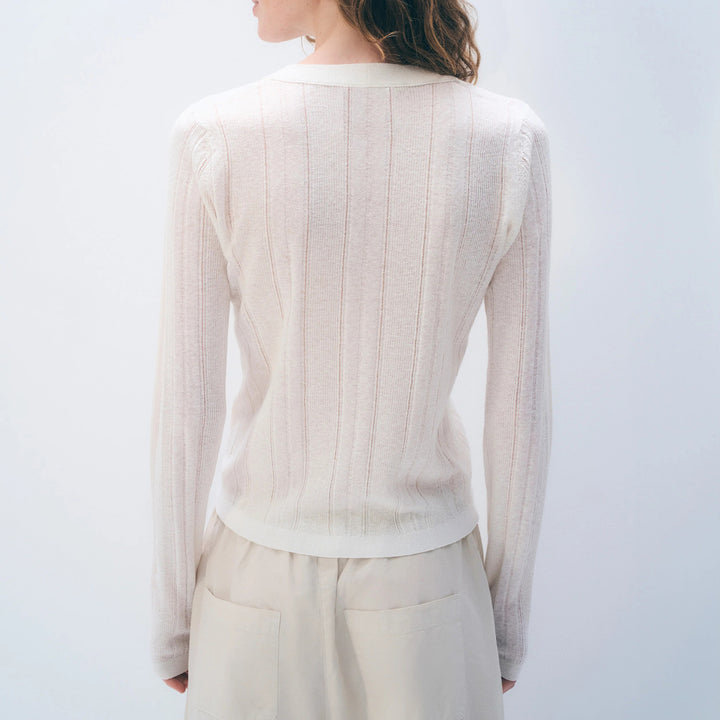 WHITE & WARREN LINEN BLEND HENLEY