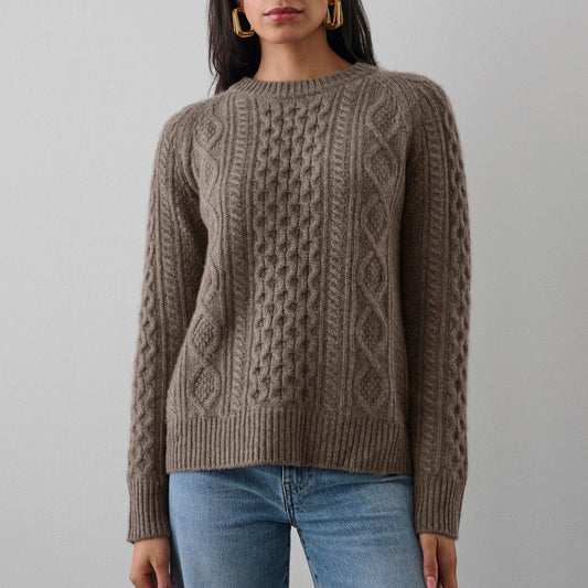 WHITE+WARREN LUXE CASHMERE CABLEKNIT