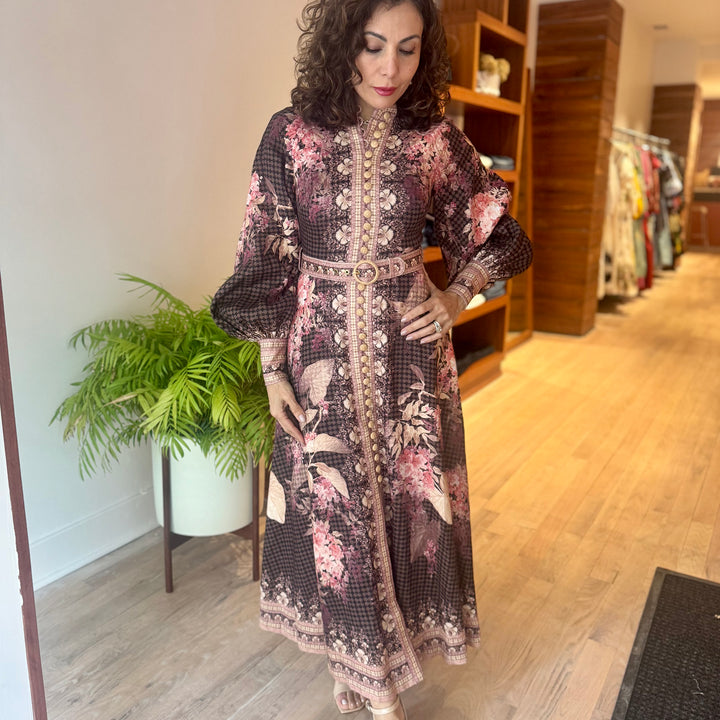 ZIMMERMANN BUTTON MIDI DRESS