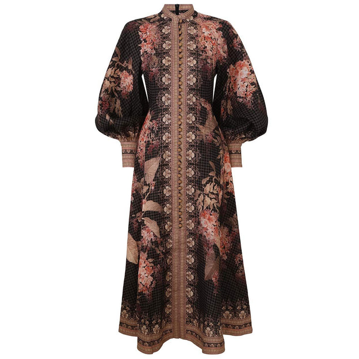 ZIMMERMANN BUTTON MIDI DRESS
