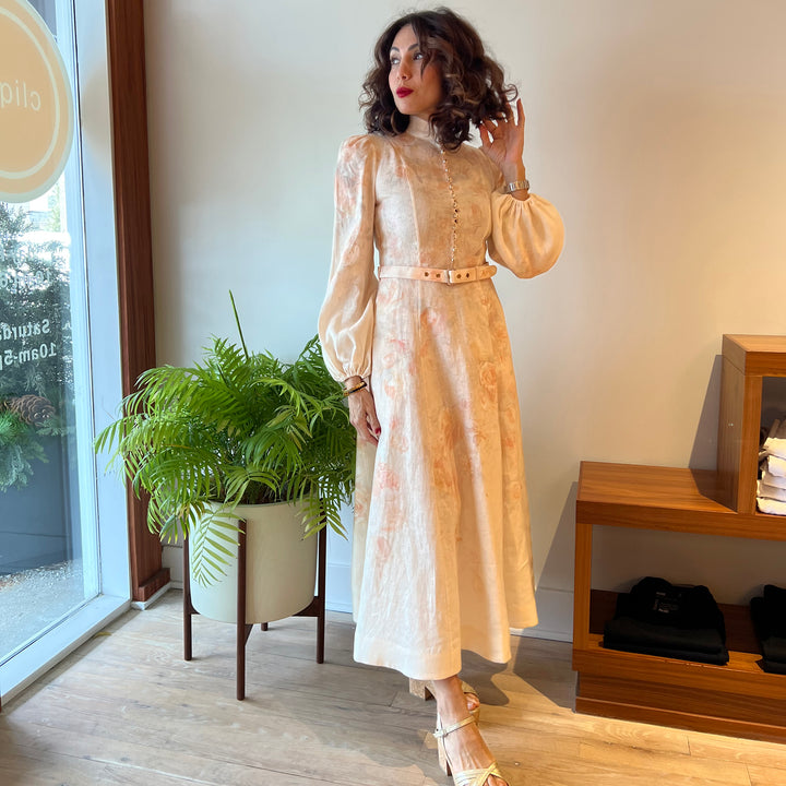 ZIMMERMANN CRUSH BUTTONED MIDI DRESS