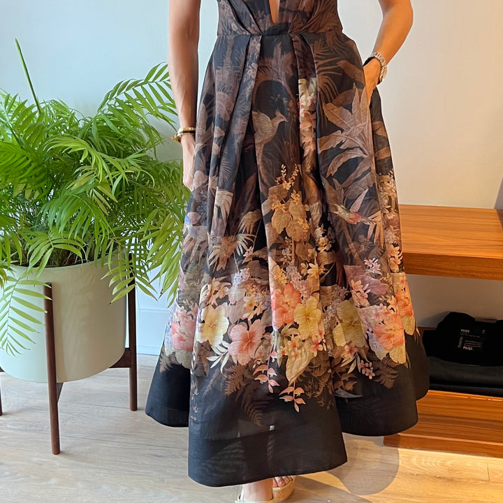 ZIMMERMANN DRAPED MIDI DRESS