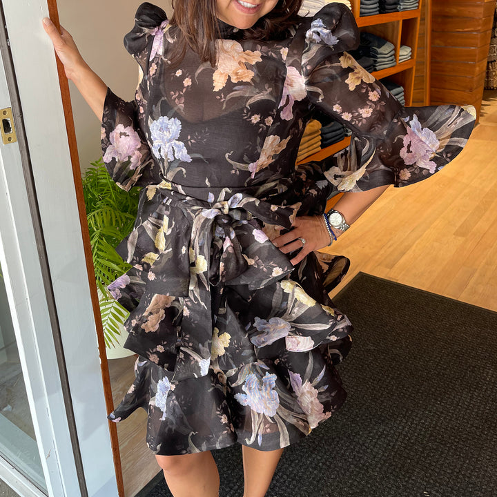 ZIMMERMANN EDEN TIERED MINI DRESS