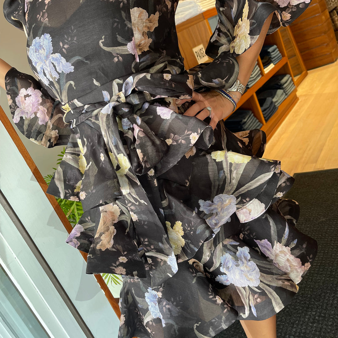 ZIMMERMANN EDEN TIERED MINI DRESS