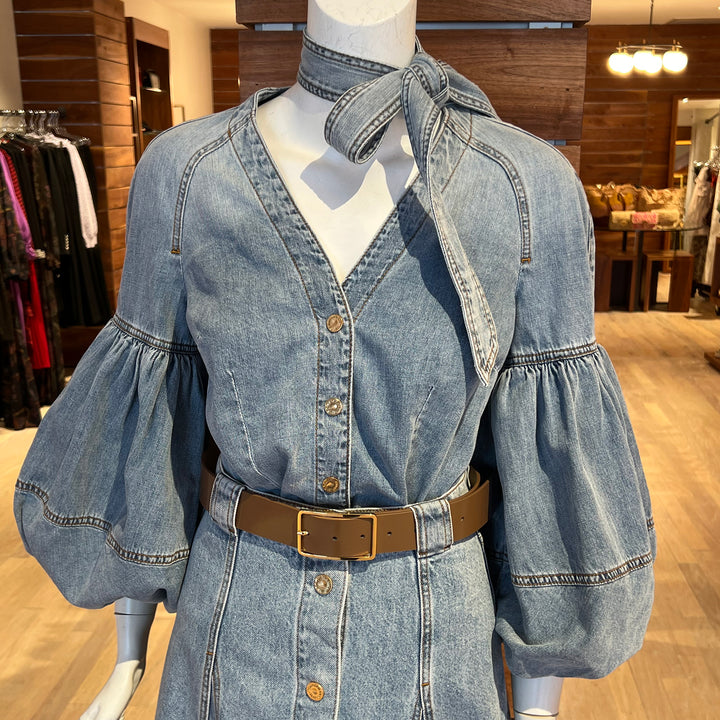 ZIMMERMANN ILLUMINATE DENIM BLOUSE