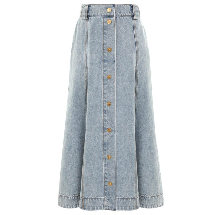ZIMMERMANN DENIM FLARE SKIRT