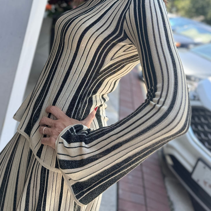 ZIMMERMANN METALLIC KNIT TOP